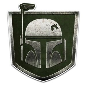 Star Wars Boba Fett Helmet Tin Shield Decorative Sign